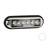 Dasteri Led Blitzer mit Chrom Geh&auml;use Wei&szlig;