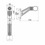 Horpol LED Begrenzungsleuchte 3-Funktionen Schr&auml;g Lang R