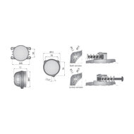 LED Arbeitsscheinwerfer d86-58° 1000lm 12/24V (1Bl+)+DT04-2P