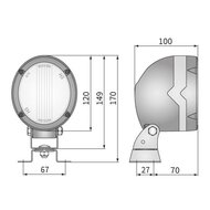 Wesem Halogen H3 Arbeitsscheinwerfer Ø104x107