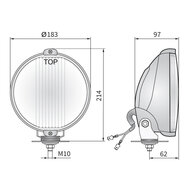 Wesem Halogen Fernscheinwerfer + LED-Ring &amp; 2x 12V Lampe