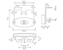 Asp&ouml;ck LED Positionsleuchte Flatpoint II 12V + Montagehalterung