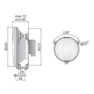 Wesem Rallye Fernscheinwerfer &Oslash;180mm + Halogen Lampe
