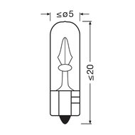Osram W2.3W Glühbirne 12V W2x4.6d Original Line 10 Stück