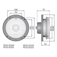 Wesem Hauptscheinwerfer H4 &Oslash;166x75 12V