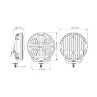 Hella LED-Fernscheinwerfer Blade 9" Schwarz Weiß/Orange Positionslicht Ref. 50