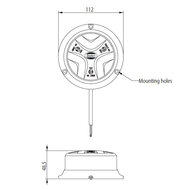 Dasteri LED Rundumleuchte Mit Schrauben Montage Orange