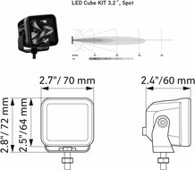 Hella LED Cube Set 3,2" Fernscheinwerfer | 1FA 358 176-821