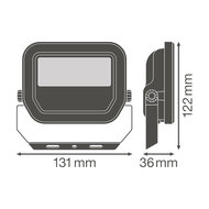 Ledvance FL10 8W LED Fluter 230V Schwarz 3000K Warmwei&szlig;