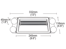 LED Raam Flitser Met Zuignap | BlauwLED Frontscheibenblitzer mit Saugnapf | Blau