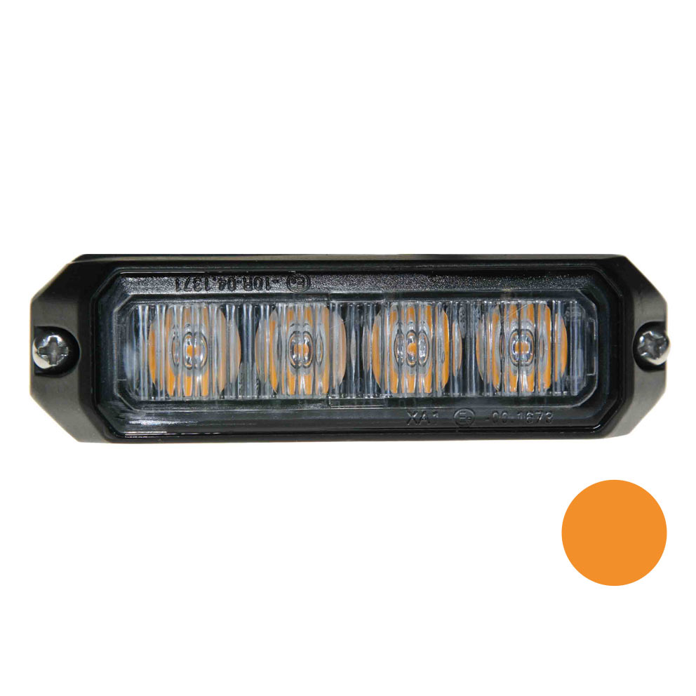 Blitzer Lumière Orange 4 LED Synchronisable Approuvé