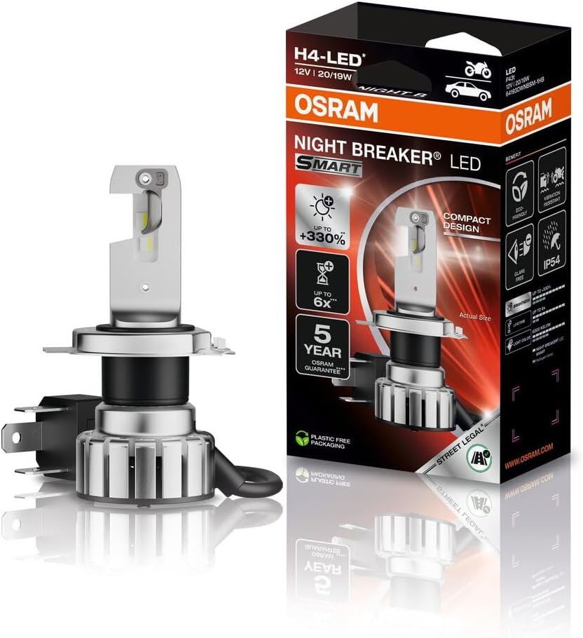Osram H4 LED Hauptscheinwerfer 12V Motor Night Breaker LED Smart ECE-geprüft pro Stück