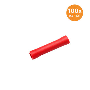 Stoßverbinder Isoliert Rot (0.5-1.5mm) 100 Stück