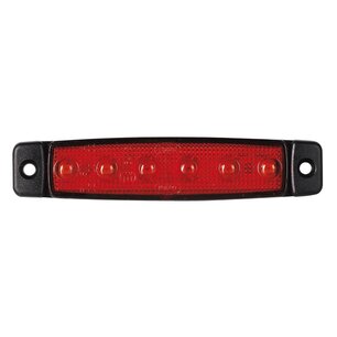 NISSEN Blitzleuchte EURO LED, einseitig rot, schlagfester Kunststoff, Ø 19  cm